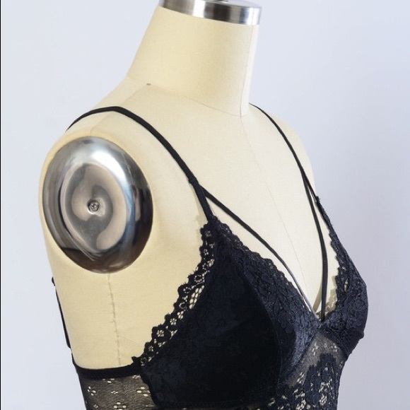 BLACK MULTI LACE BRALETTE (K) - Picture 5 of 5